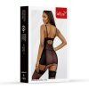 Zestaw sukienka erotyczna i stringi 110836 czarna 2XL